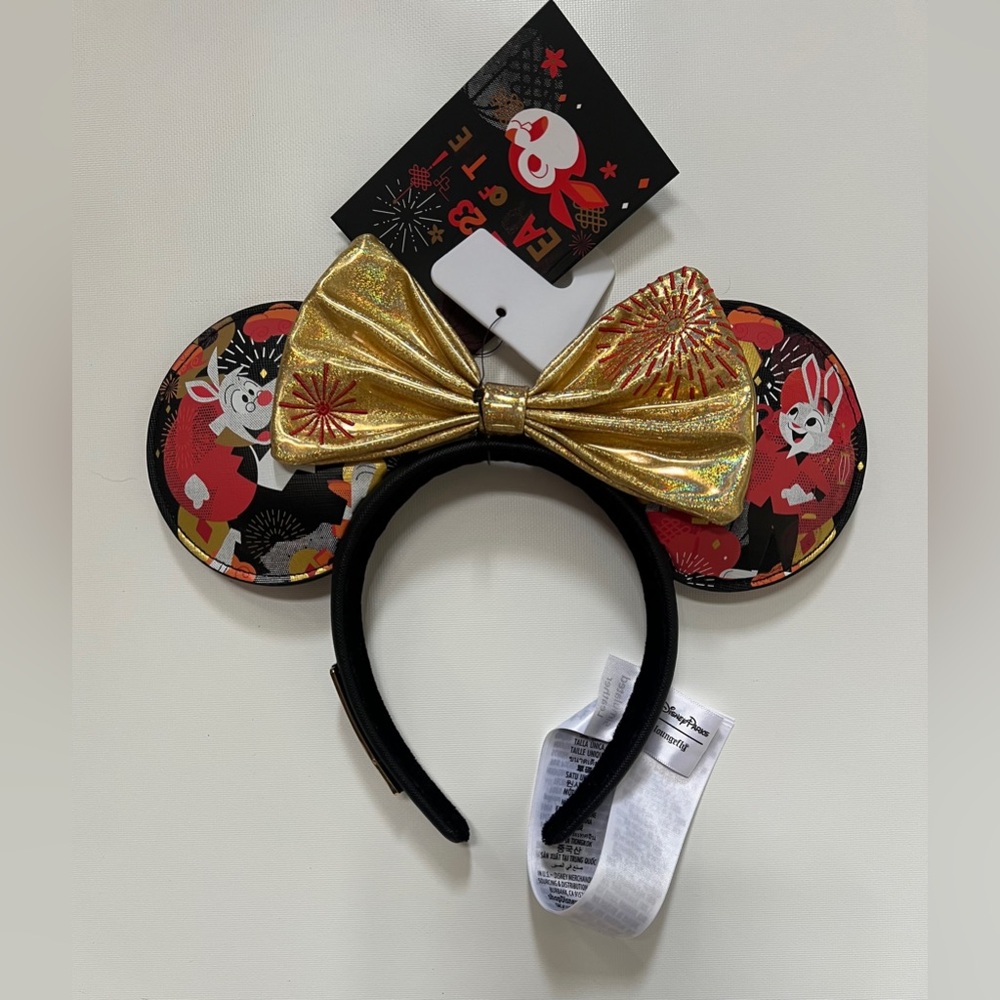 Disney Year of the Rabbit Black and Gold Minnie Mouse Ears